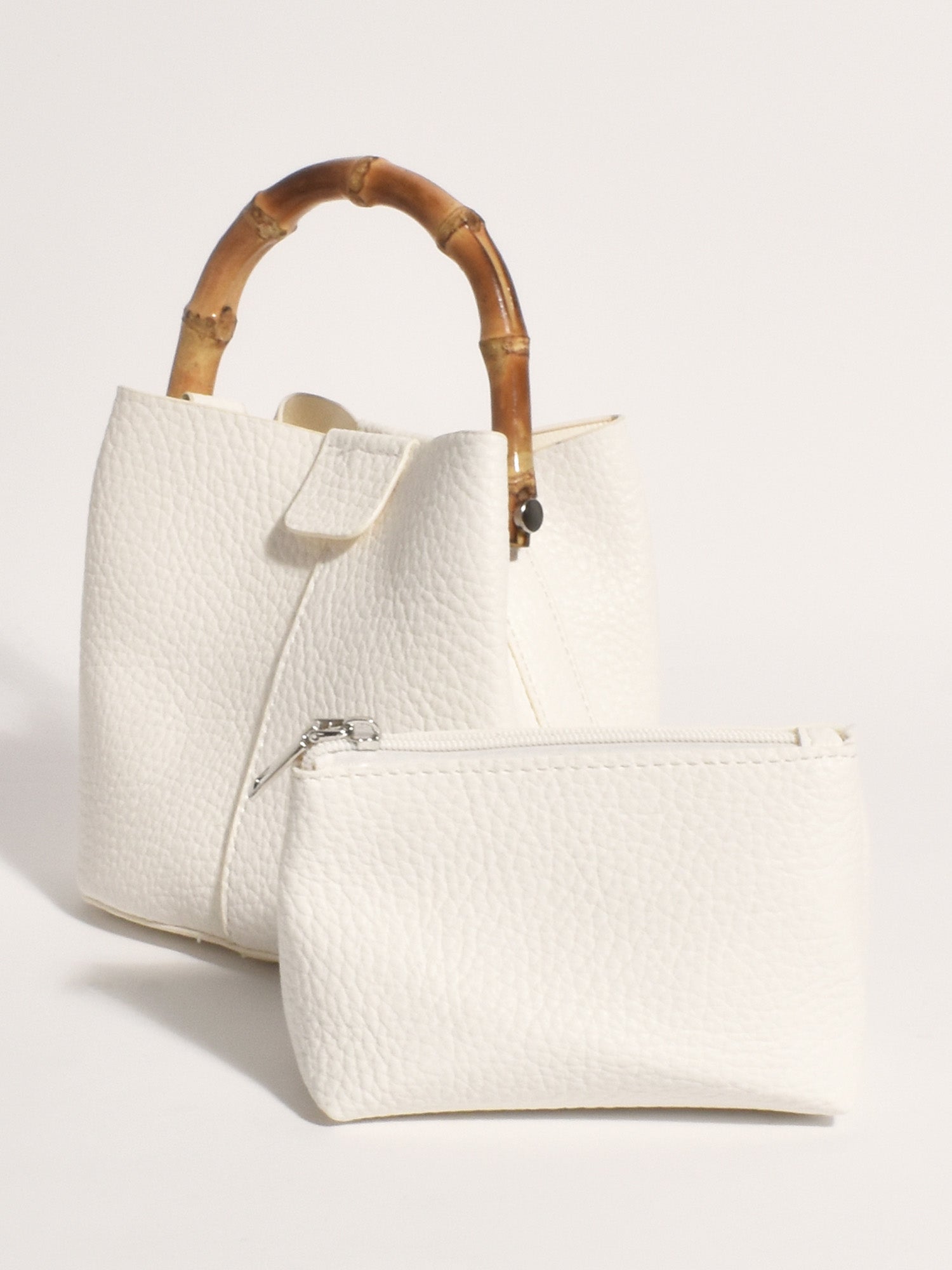 Frederika Mini Bucket Bag - White
