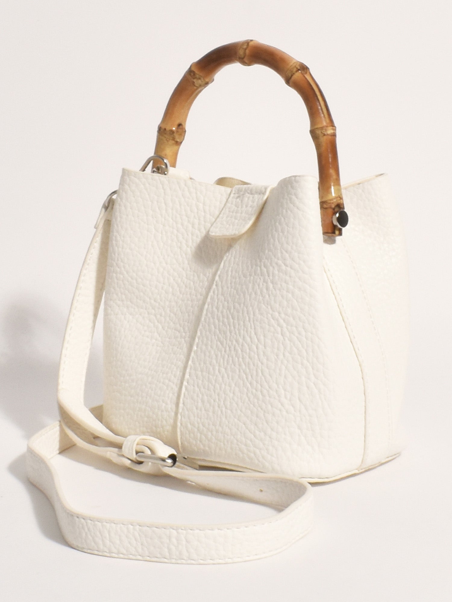 Frederika Mini Bucket Bag - White