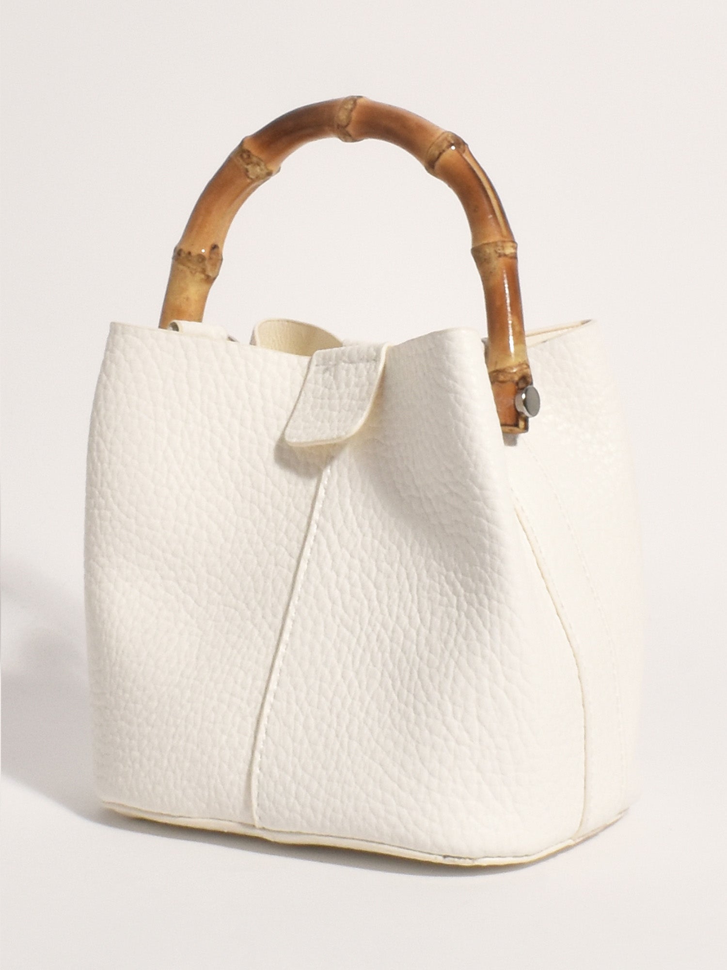 Frederika Mini Bucket Bag - White