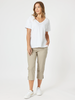 Elle V Neck Tee - White rc&co