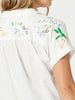 Tropical Embroidered Shirt - White 
