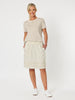 Mimi Linen Ruffle Hem Skirt - Natural