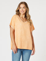 Sienna Top - Washed Orange