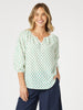 Get Dotty Embroidered Top - Elm White