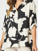 Barcelona Floral Print Shirt - Black/Natural