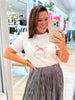 Martini Print Tee - White