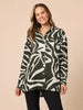 Lyon Print Shirt - Khaki Ivory