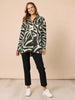 Lyon Print Shirt - Khaki Ivory