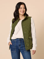 Hampton Quilted Vest - Khaki