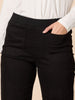 Carpenter Stretch Wide Leg Pull On Denim Jean - Black