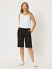 Santorini Cotton Pull On Short - Black