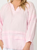 Kate Linen Top - Pale Pink