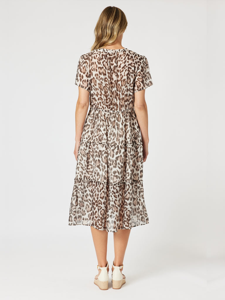 On Safari Printed Dress - Natural Multi rc&co