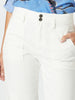 Hudson High Rise Wide Leg Jean - Ivory