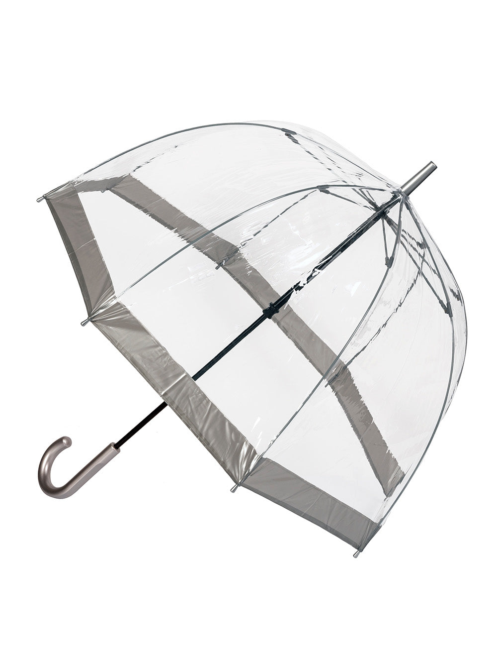 Clear Birdcage Umbrella - Silver