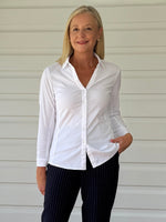 Emma Rib Detail Shirt - White