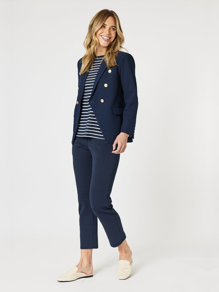 Sport Straight Leg Ponte Pant - Navy