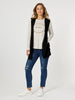 Ollie Side Button Vest - Black