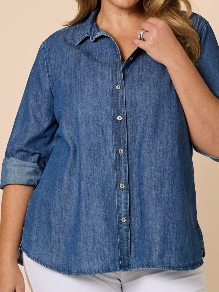 Sophie Soft Denim Shirt - Denim RC&CO