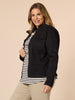 Military Style Denim Jacket - Black RC&CO