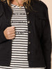 Military Style Denim Jacket - Black RC&CO