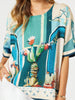 The Tulum Shell Top - Blue/Multi RC&CO