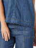 Charli Reversible Button Up Denim Top - Denim