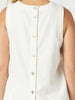 Charli Reversible Button Up Denim Top - Ivory RC&CO
