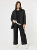 Nicky Wide Leg Pinstripe Pant - Natural/Black