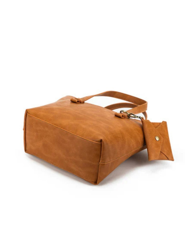 Antoinette 3 Piece Handbag Set - Tan