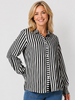 Amour Stripe Shirt - Black/White