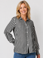 Amour Stripe Shirt - Black/White