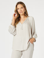 Lux Plait Top - Champagne
