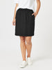 Stitch Hem Detail Skirt - Black rc&co