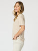 Cote D Azur Stripe Print Tee - Natural/White rc&co