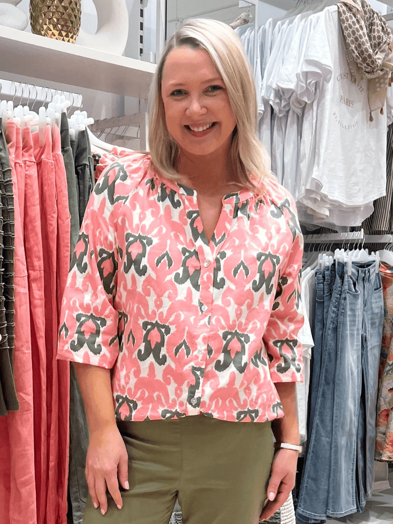 Abby Cotton Top - Coral - RC & Co