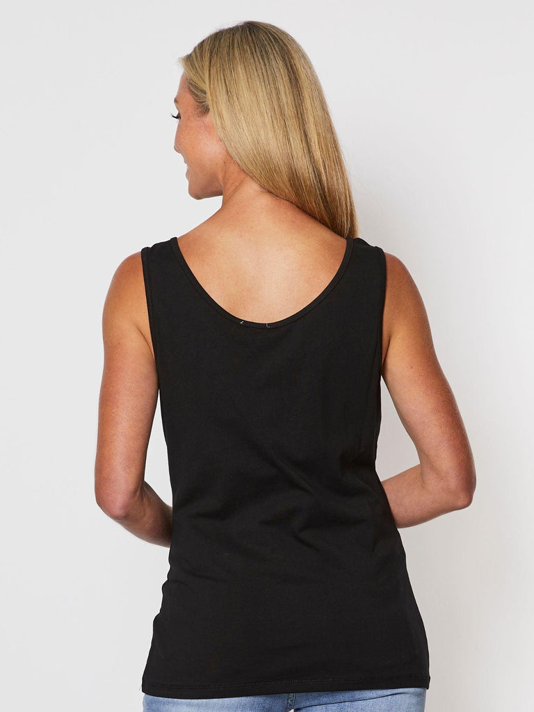 Basic Cotton Camisole - Black - RC & Co