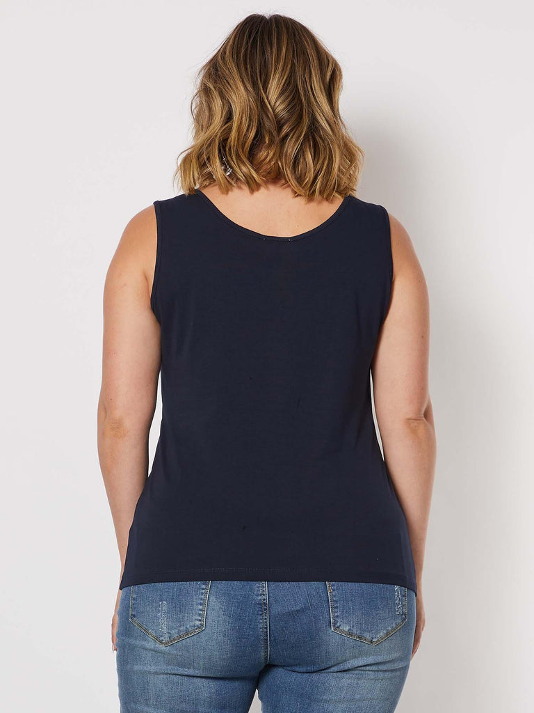 Basic Cotton Camisole - Navy - RC & Co