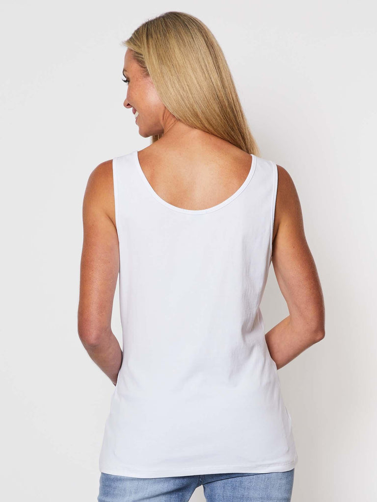 Basic Cotton Camisole - White - RC & Co