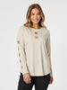 Be Square Long Sleeve Top - Natural - RC & Co