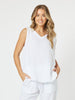 Byron Cotton Tank Top - White - RC & Co