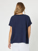Hayley Byron V Neck Top - Navy RC&CO