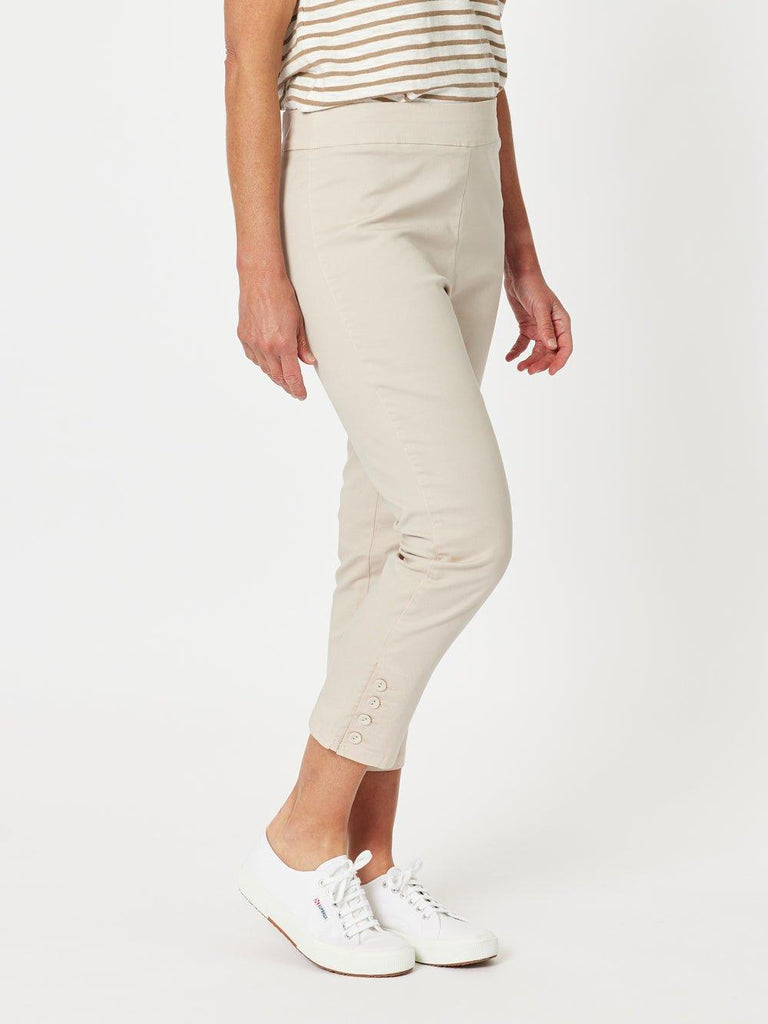 Charlie Cotton Twill Stretch Capri Pant Natural – RC Co