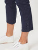 Charlie Cotton Twill Stretch Capri Pant - Navy - RC & Co