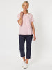 Charlie Cotton Twill Stretch Capri Pant - Navy - RC & Co