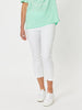 Charlie Cotton Twill Stretch Capri Pant - White - RC & Co