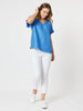 Charlie Cotton Twill Stretch Capri Pant - White - RC & Co