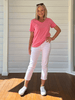 Charlie Cotton Twill Stretch Capri Pant - White - RC & Co