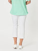Charlie Cotton Twill Stretch Capri Pant - White - RC & Co