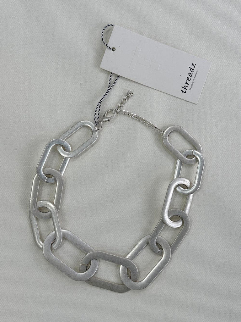 Chunky Chain Link Necklace - Silver - RC & Co